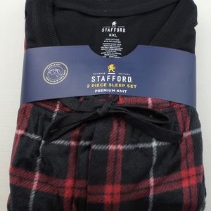 Stafford Mens Pajama Set Pants & Long Sleeve Shirt